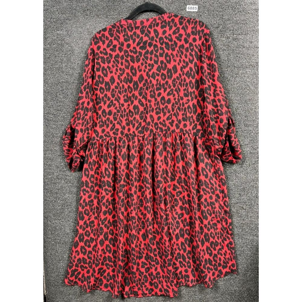 Torrid Leopard Print Challis Button Front Shirt D… - image 2